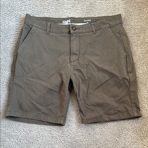 Mutual Men's Brown Flat Front Shorts